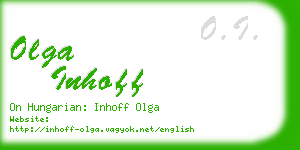 olga inhoff business card